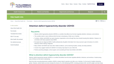 Attention deficit hyperactivity disorder (ADHD)