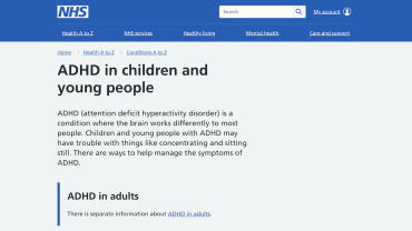 ADHD in children and young people