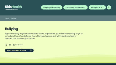 Kidshealth - Bullying